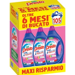 BIO PRESTO DETERSIVO LIQUIDO BUCATO LAVATRICE COLOR 3 PEZZI DA 35 LAVAGGI