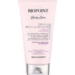 BIOPOINT BODY CARE CREMA MANI & UNGHIE PELLI DELICATE ED ESIGENTI PROFUMO DI ROSA, IRIS e FICO D'INDIA TUBO 75 ML