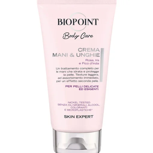 BIOPOINT BODY CARE CREMA MANI & UNGHIE PELLI DELICATE ED ESIGENTI PROFUMO DI ROSA, IRIS e FICO D'INDIA TUBO 75 ML