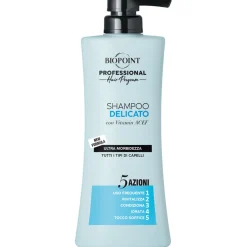 BIOPOINT PROFESSIONAL DELICATO SHAMPOO 5 AZIONI ULTRA MORBIDEZZA TUTTI I TIPI DI CAPELLI 400 ML