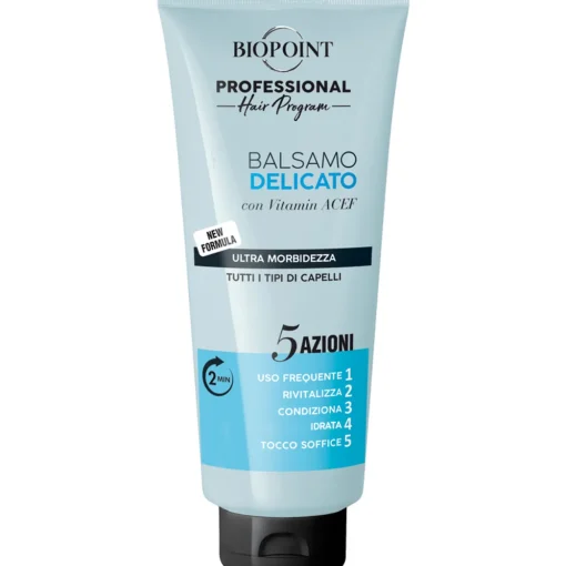 BIOPOINT PROFESSIONAL DELICATO BALSAMO ULTRA MORBIDEZZA 5 AZIONI TUTTI I TIPI DI CAPELLI TUBO 350 ML