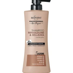 BIOPOINT PROFESSIONAL RIPARAZIONE E BELLEZZA SHAMPOO FORMULA ULTRA RISTRUTTURANTE 5 AZIONI CAPELLI FRAGILI E DANNEGGIATI 400 ML