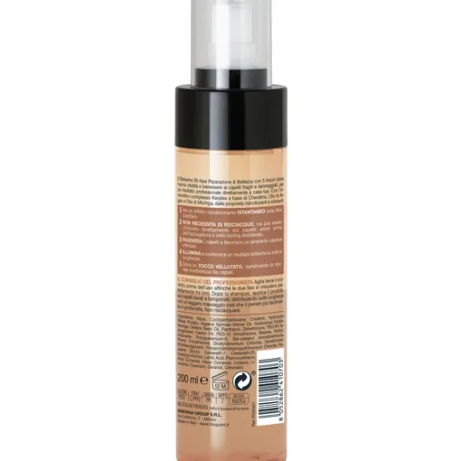 BIOPOINT PROFESSIONAL RIPARAZIONE E BELLEZZA BALSAMO BI-FASE FORMULA RISTRUTTURANTE 5 AZIONI PER CAPELLI FRAGILI E DANNEGGIATI 200 ML
