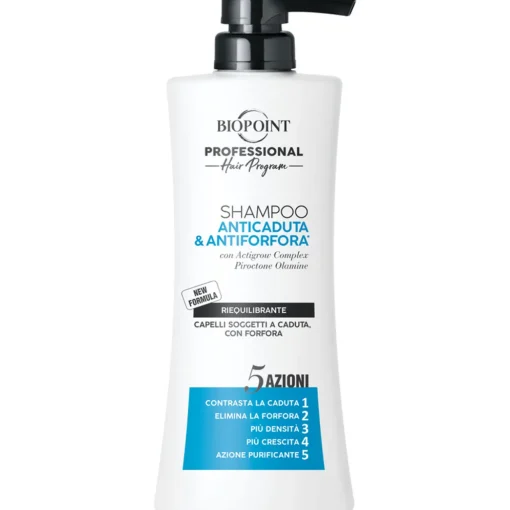 BIOPOINT PROFESSIONAL SHAMPOO ANTICADUTA & ANTIFORFORA RIEQUILIBRANTE 5 AZIONI 400 ML