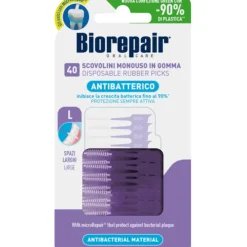 BIOREPAIR 40 SCOVOLINI IN GOMMA ANTIBATTERICO MISURA L PER SPAZI LARGHI
