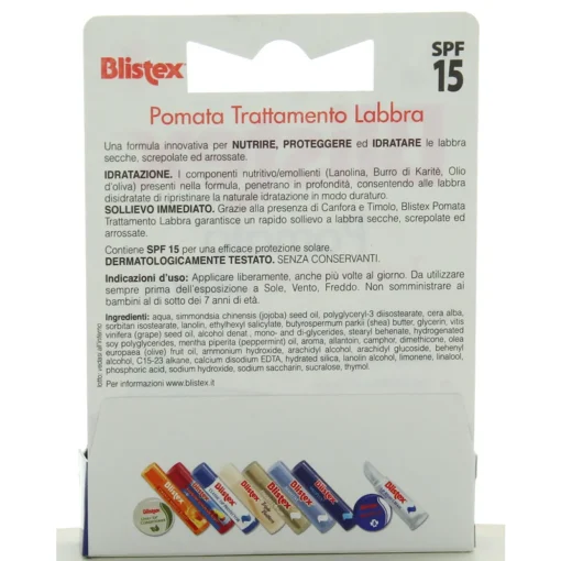 BLISTEX BURROCACAO POMATA TRATTAMENTO LABBRA SPF15 TUBETTO 6g