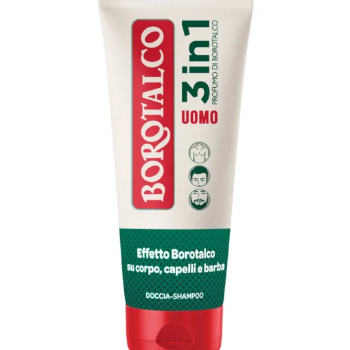 BOROTALCO DOCCIASHAMPOO UOMO 3in1 CORPO, CAPELLI e BARBA PROFUMO DI BOROTALCO TUBO 200 ML