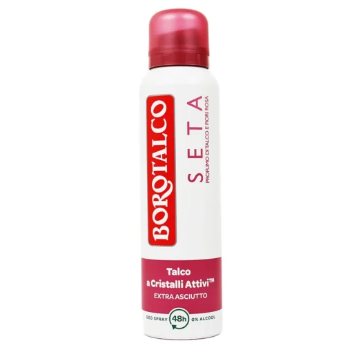 BOROTALCO SETA DEODORANTE SPRAY PROFUMO DI TALCO E FIORI ROSA 150 ML