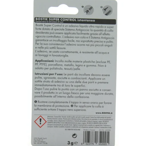 BOSTIK SUPER CONTROL ADESIVO ULTRA RAPIDO  3g