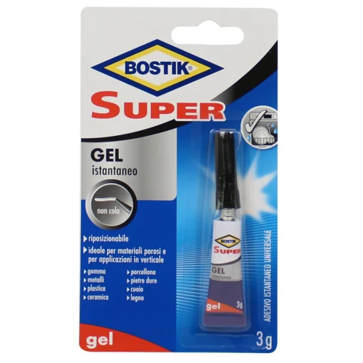 BOSTIK SUPER GEL ADESIVO ISTANTANEO 3 grammi IN CRAVATTA