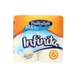 BULKYSOFT CARTA IGIENICA INFINITA 4 ROTOLI 340 STRAPPI 2 VELI