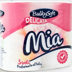 BULKYSOFT CARTA IGIENICA MIA PROFUMATA AL TALCO 3 VELI 4 ROTOLI