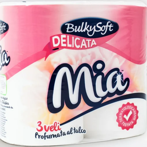BULKYSOFT CARTA IGIENICA MIA PROFUMATA AL TALCO 3 VELI 4 ROTOLI