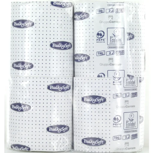 BULKYSOFT CARTA IGIENICA FASCETTATA 2 VELI 4 ROTOLI 190 STRAPPI