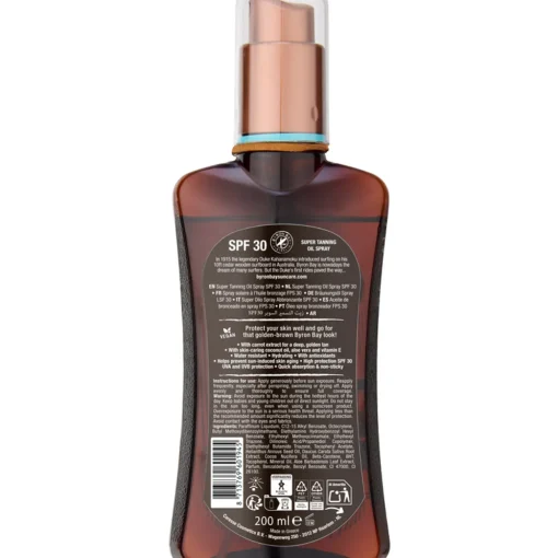 BYRON BAY SUPER TANNING OIL SPF30 SPRAY 200 ML