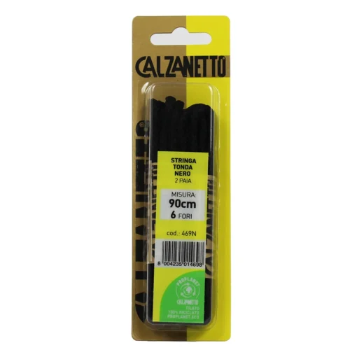 CALZANETTO STRINGA TONDA CM.90 2 PAIA NERO