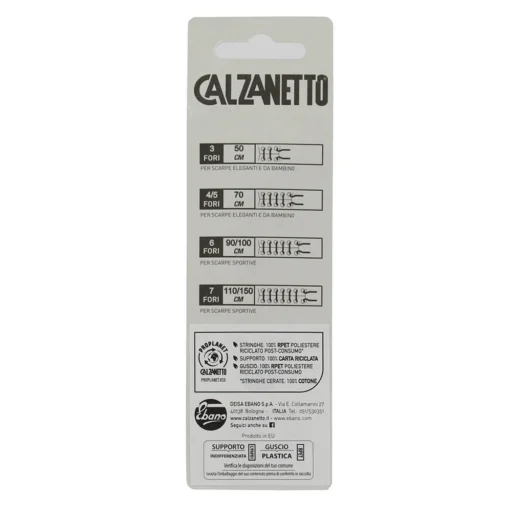 CALZANETTO STRINGA TONDA CM.90 2 PAIA NERO