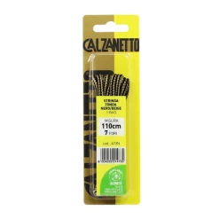 CALZANETTO STRINGA TONDA PROPLANET CM 110 7 FORI 1 PAIO NERO/BEIGE