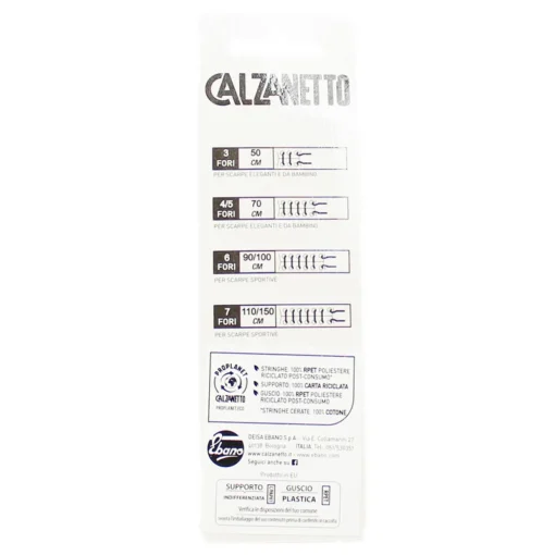 CALZANETTO STRINGA TONDA CM.70 1 PAIO NERO