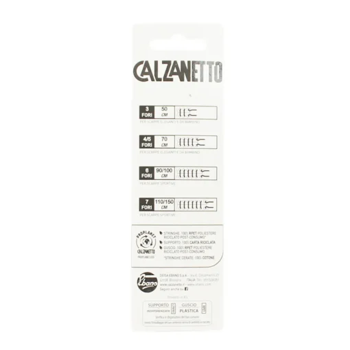 CALZANETTO STRINGA TONDA PROPLANET CM.50 3 FORI 2 PAIA NERO