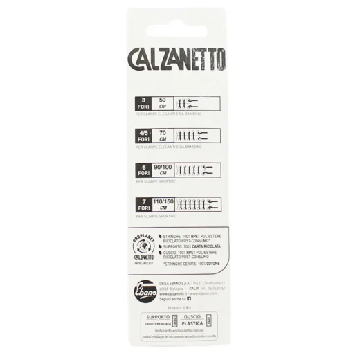 CALZANETTO STRINGA TONDA PROPLANET CM.70 4/5 FORI 2 PAIA NERO