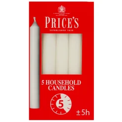 CANDELE PRICE'S STEARICHE 5 PEZZI DURATA 5 ORE CANDELA
