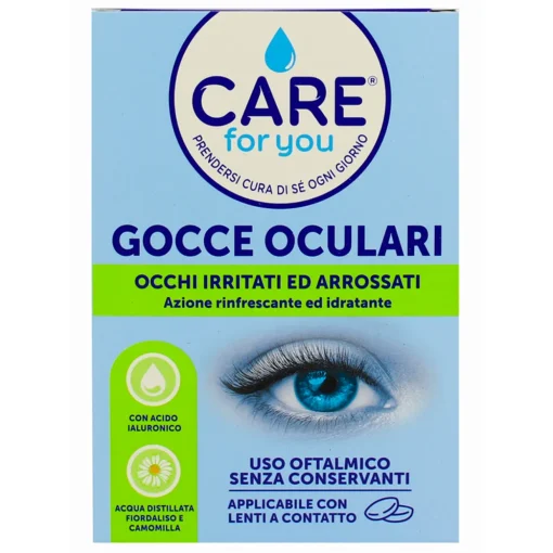 CARE FOR YOU GOCCE OCULARI AD AZIONE RINFRESCANTE E IDRATANTE MONODOSE RICHIUDIBILE 0,5 ML