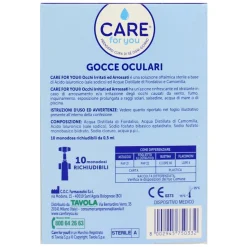 CARE FOR YOU GOCCE OCULARI AD AZIONE RINFRESCANTE E IDRATANTE MONODOSE RICHIUDIBILE 0,5 ML