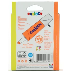 CARIOCA EVIDENZIATORI PUNTA A SCALPELLO 5 MM 4 PZ COLORI ASSORTITI BLISTER