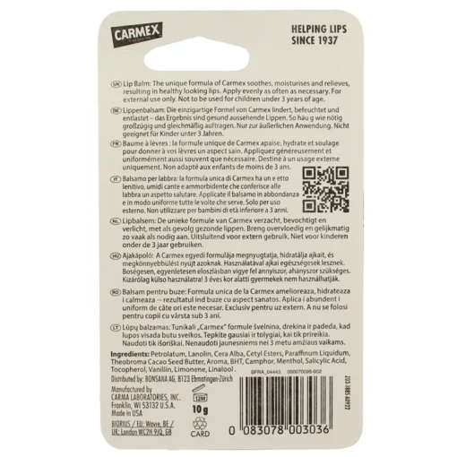 CARMEX LIP BALM CLASSIC TUBO 10 grammi