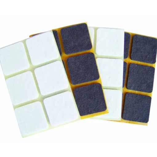 CASAMIA FELTRINO MILLIMETRI 33x33 PEZZI 12 (COLORI ASSORTITI MARRONI E BIANCHI)