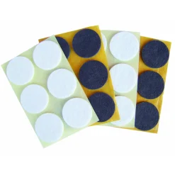 CASAMIA FELTRINO ROTONDO 34MM PEZZI 12 (COLORI ASSORTITI MARRONI E BIANCHI)