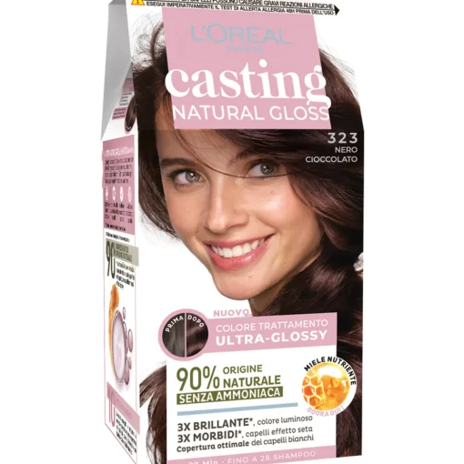 CASTING NATURAL GLOSS 323 NERO CIOCCOLATO TRATTAMENTO ULTRA GLOSSY SENZA AMMONIACA