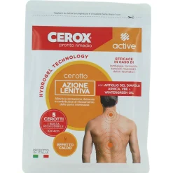 CEROX ACTIVE 5 CEROTTI AZIONE LENITIVA EFFETTO CALDO LOMBALGIE, TORCICOLLO, TENSIONI MUSCOLARI, DOLORI REUMATICI MISURA 10x14cm