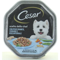 CESAR CHEF PESCE BIANCO CON RISO INTEGRALE E VERDURE VASCHETTA 150 GRAMMI
