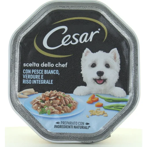 CESAR CHEF PESCE BIANCO CON RISO INTEGRALE E VERDURE VASCHETTA 150 GRAMMI