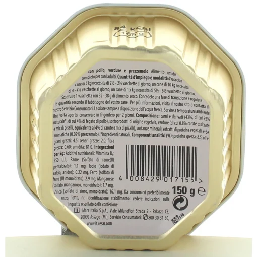 CESAR POLLO & MISTO DI VEDURE VASCHETTA 150g