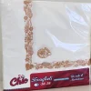 CHIC TOVAGLIOLI 38x38 2 VELI OVATTA DI CELLULOSA DECORO ROMAGNOLO RUGGINE 40 PEZZI