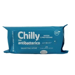 CHILLY 12 SALVIETTE INTIME CON ANTIBATTERICO pH5 ANTIODOR 100% TESSUTO BIODEGRADABILE