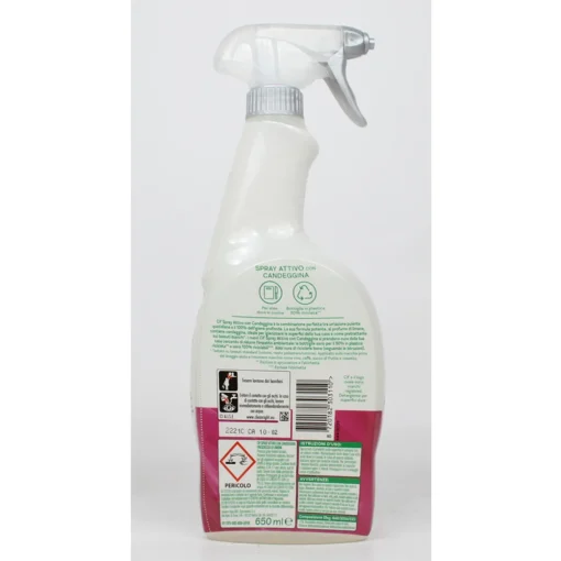 CIF SPRAY ATTIVO CON CANDEGGINA 100% IGIENIZZANTE FRESCHEZZA DI LIMONE 650 ML