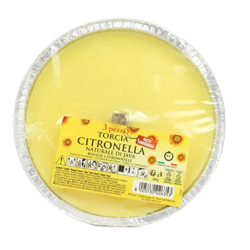 CITRONELLA INSETTICIDA RICARICA IN ALLUMINIO ARGENTO DM 16,5 CM 3 PZ  #ULZ