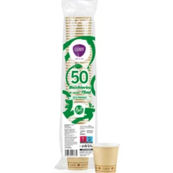 CLENDY HOME&CARE BICCHIERINO DI CARTA BIO AVANA 75 ML 50 PEZZI