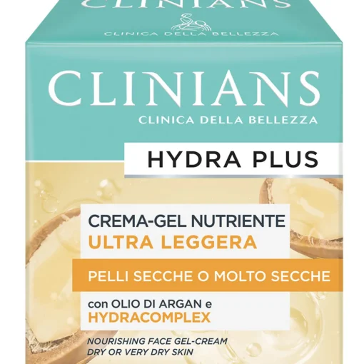 CLINIANS HYDRA PLUS CREMA GEL NUTRIENTE ULTRA-LEGGERA OLIO DI ARGAN PELLI SECCHE O MOLTO SECCHE 50 ML