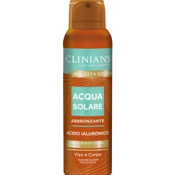 CLINIANS SOLARE ACQUA ABBRRONZANTE ACIDO IALURONICO VISO e CORPO CON ACQUA DI COCCO E ALOE 150 ML