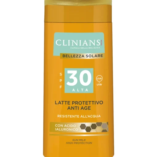 CLINIANS SOLARE LATTE PROTETTIVO ANTI AGE SPF30 RESISTENTE ALL'ACQUA 200 ML