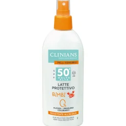 CLINIANS SOLARE SPRAY PROTETTIVO BIMBI SPF50+  RESISTENTE ALL'ACQUA PELLI SENSIBILI 150 ML