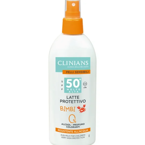 CLINIANS SOLARE SPRAY PROTETTIVO BIMBI SPF50+  RESISTENTE ALL'ACQUA PELLI SENSIBILI 150 ML