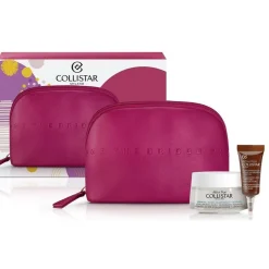 COLLISTAR COFANETTO ATTIVI PURI AQUAGEL ACIDO IALURONICO CON CERAMIDI 50 ML + CONTORNO OCCHI ACIDO IALURONICO CON PEPTIDI 5 ML + BEAUTY BAG FUCSIA