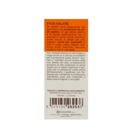 COLLISTAR SOLARE STICK PROTEZIONE ATTIVA PELLI IPERSENSIBILI SPF50 9 ML