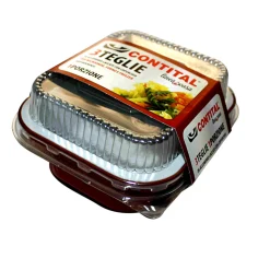 CONTITAL VASCHETTE CON COPERCHIO 1 PORZIONE 3 PEZZI MICROONDE/FORNO TRADIZIONALE / FREEZER